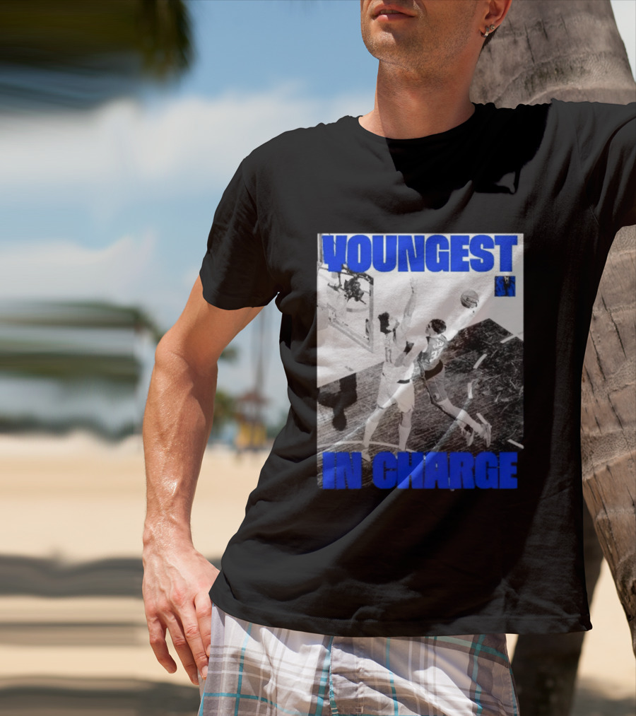 Youngest In Charge Cooper Flagg Dallas Mavericks Dunk T-Shirt
