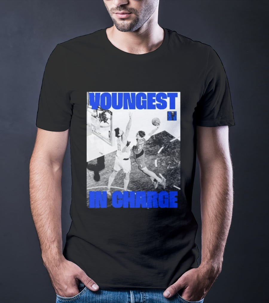 Youngest In Charge Cooper Flagg Dallas Mavericks Dunk T-Shirt