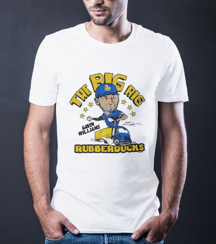 The Big Rig Akron Rubberducks Gavin Williams Baseball Truck T-Shirt