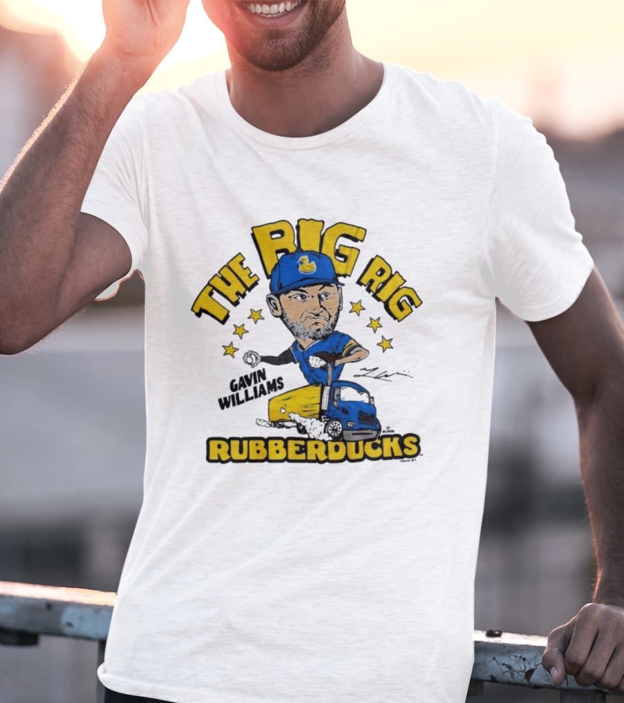 The Big Rig Akron Rubberducks Gavin Williams Baseball Truck T-Shirt
