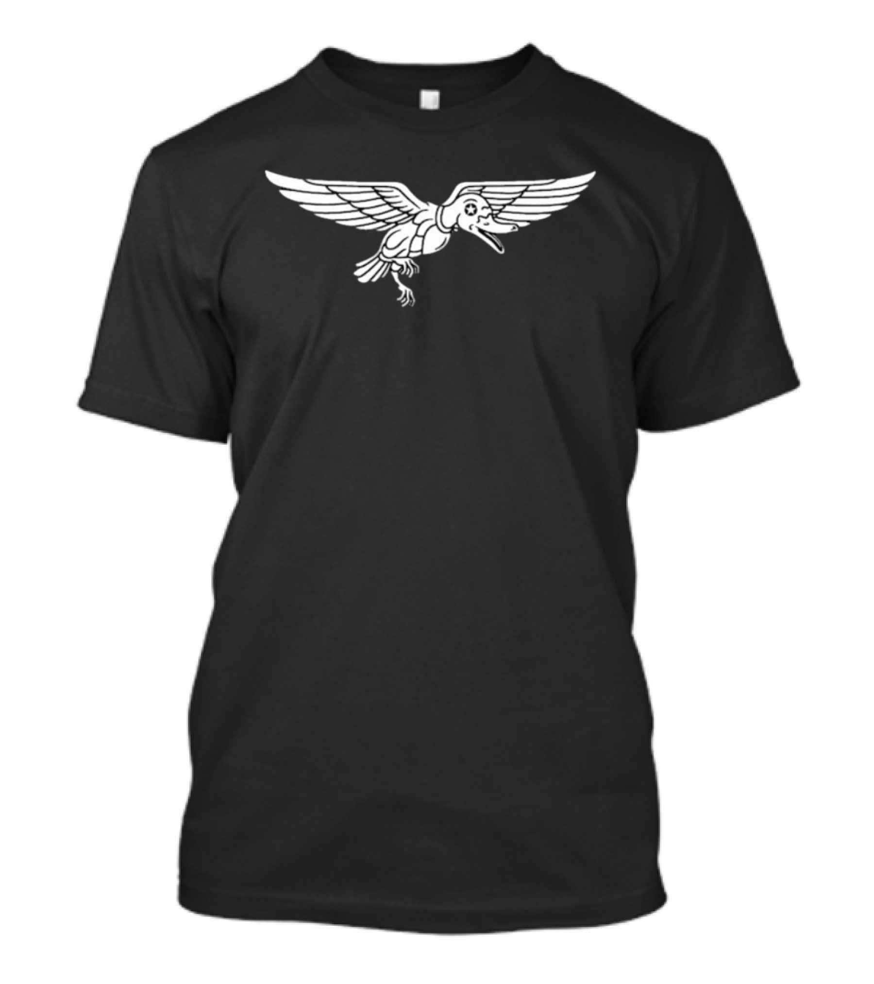 Peking Duk Nirvana Duck Illustration Winged Bird With Helmet T-Shirt