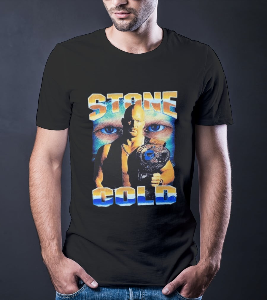 Stone Cold Steve Austin 1999 WWF Championship Belt Eyes T-Shirt