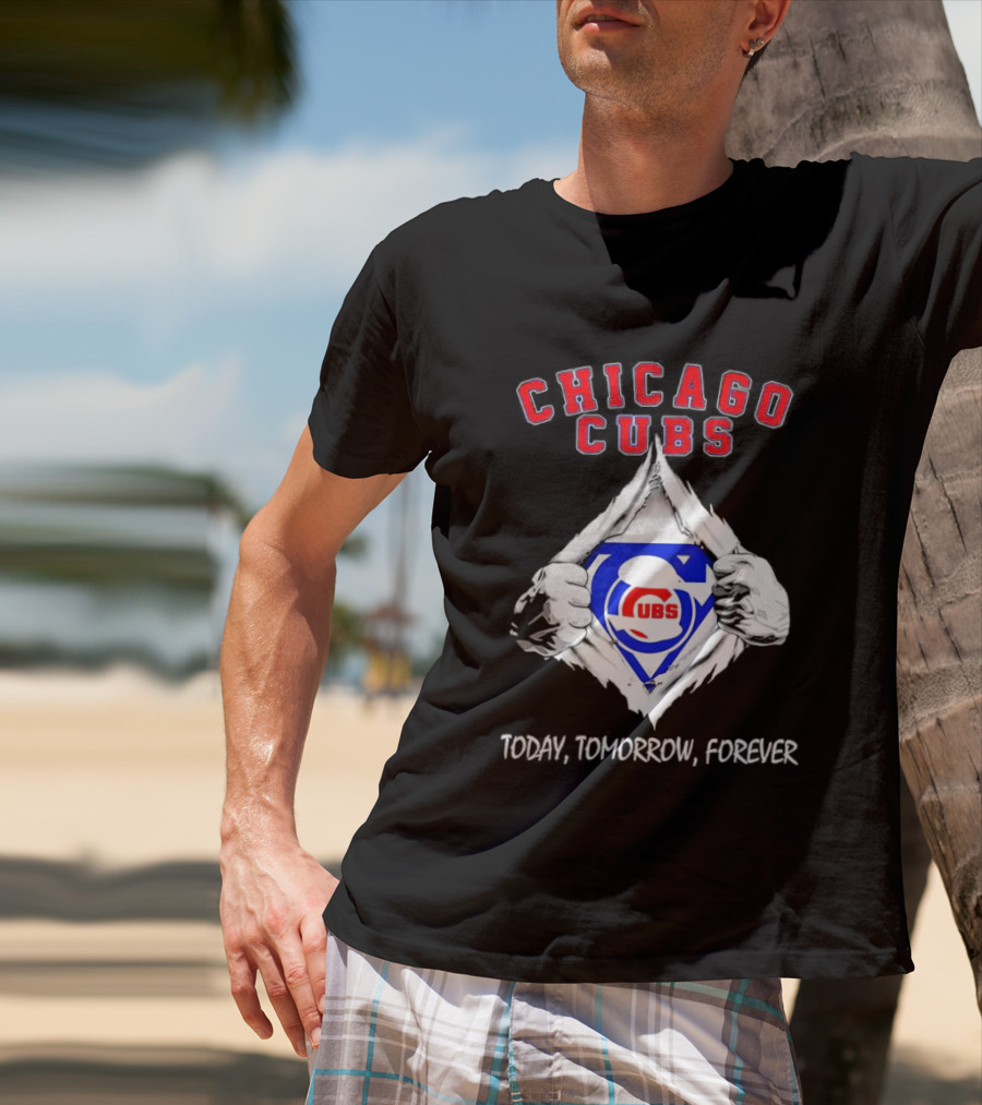 Chicago Cubs Blood Inside Me Today Tomorrow Forever T-Shirt