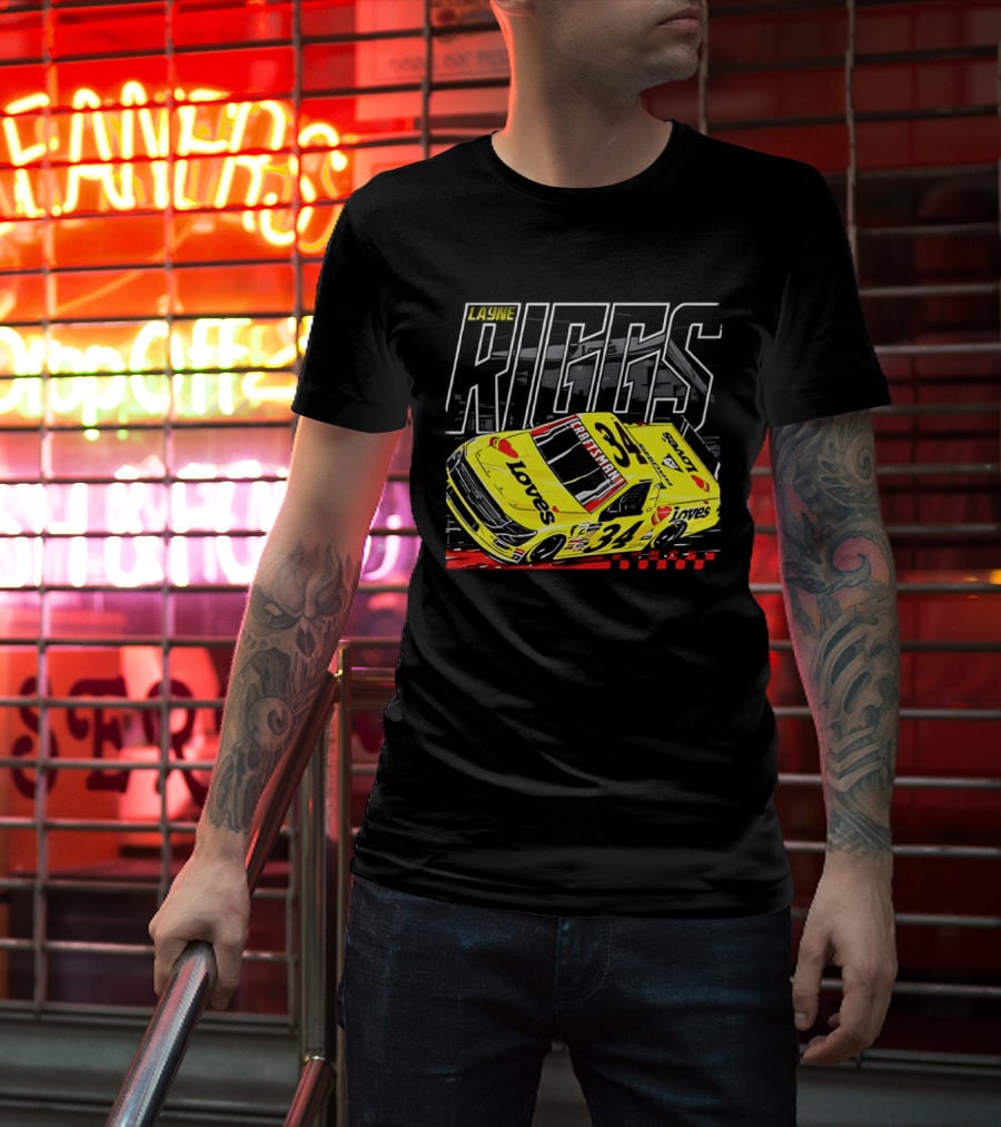 Louie Riggs Jesus Oh No I Sure Hope No One Punishes Me For My Sins Racing 34 T-Shirt