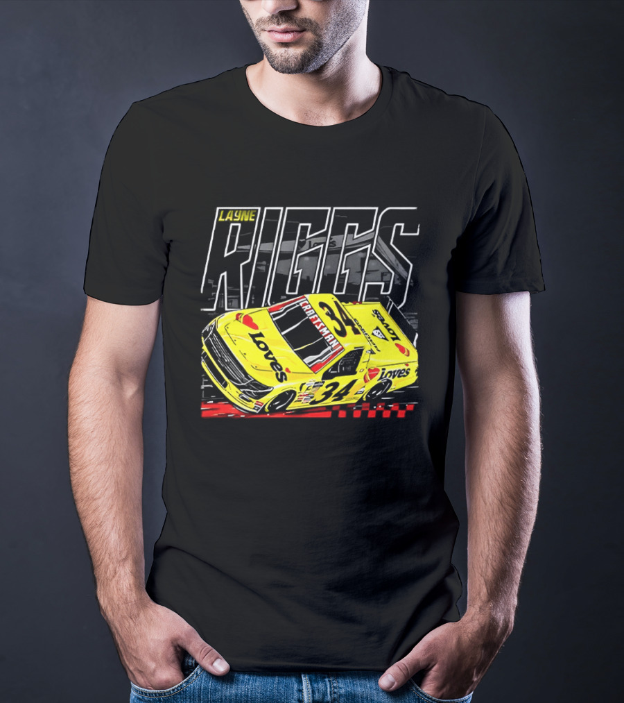 Louie Riggs Jesus Oh No I Sure Hope No One Punishes Me For My Sins Racing 34 T-Shirt