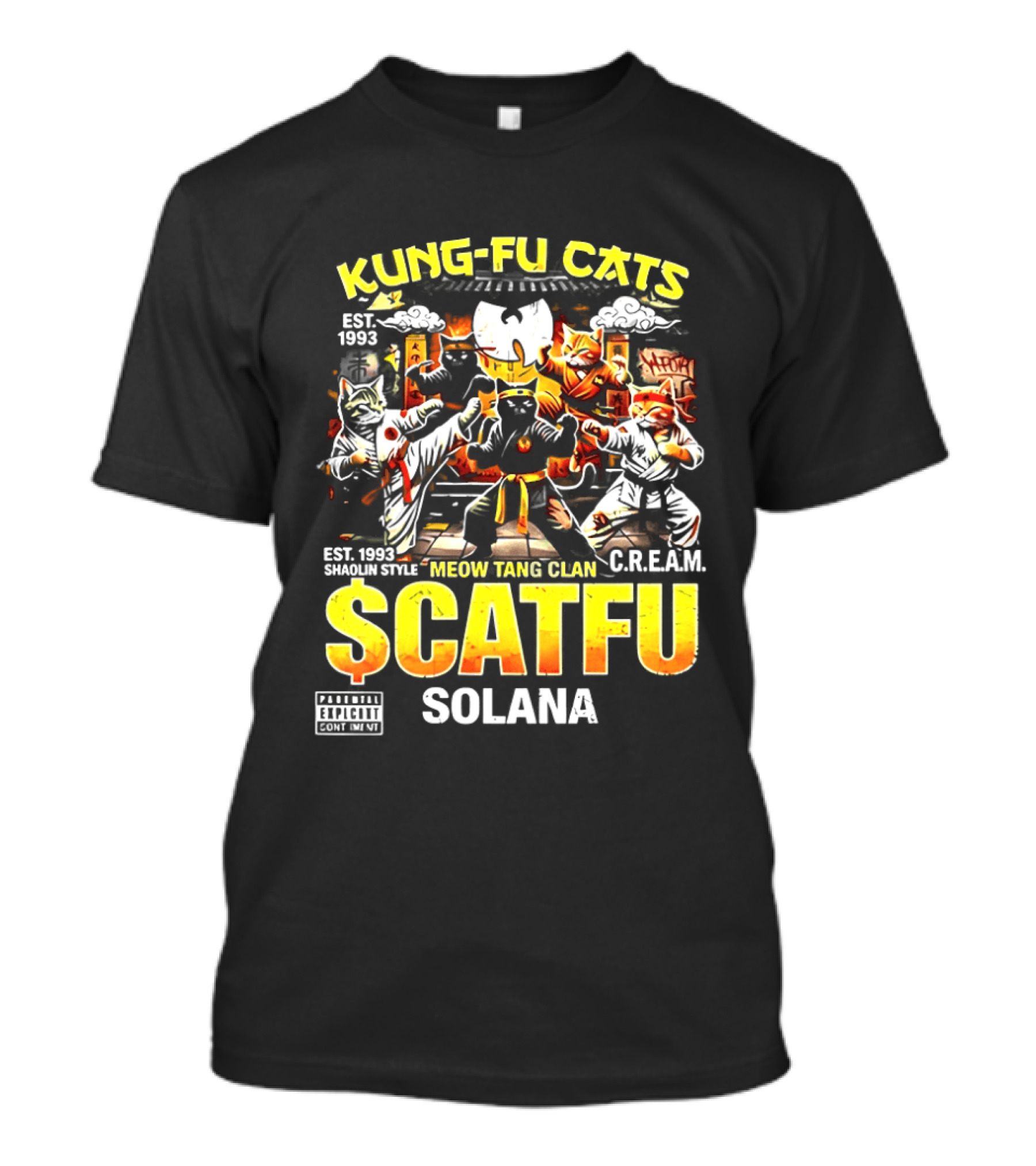 Kung Fu Cats Meow Tang Clan Catfu Solana C.R.E.A.M. T-Shirt