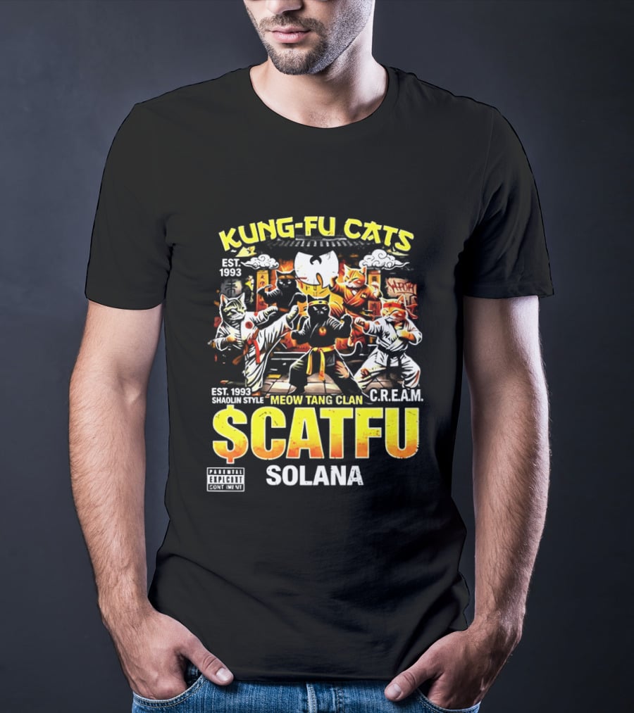 Kung Fu Cats Meow Tang Clan Catfu Solana C.R.E.A.M. T-Shirt