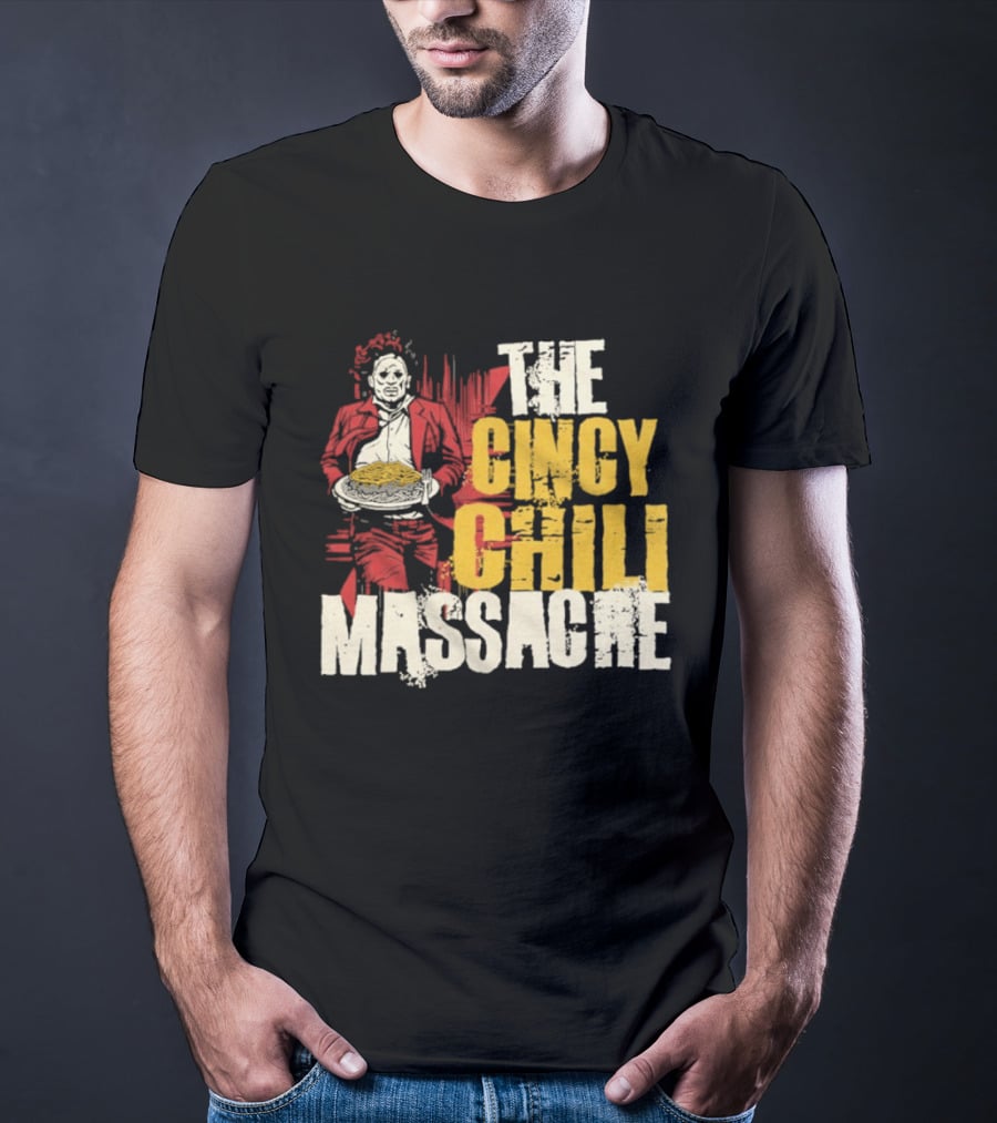 The Cincy Chili Massacre Horror Theme Cincinnati Food T-Shirt