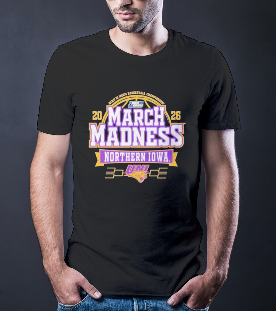 Northern Iowa Panthers 2026 NCAA DI Men's Basketball March Madness Bound Championship T-Shirt