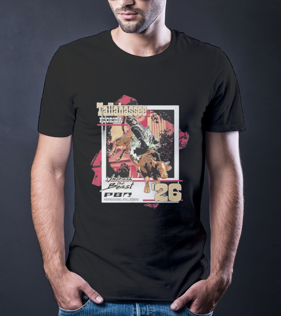 Tallahassee Florida PBR 2026 Unleash The Beast Professional Bull Riders T-Shirt