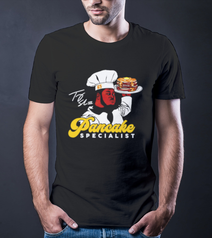 Trey Smith 65 Pancake Specialist Chef T-Shirt