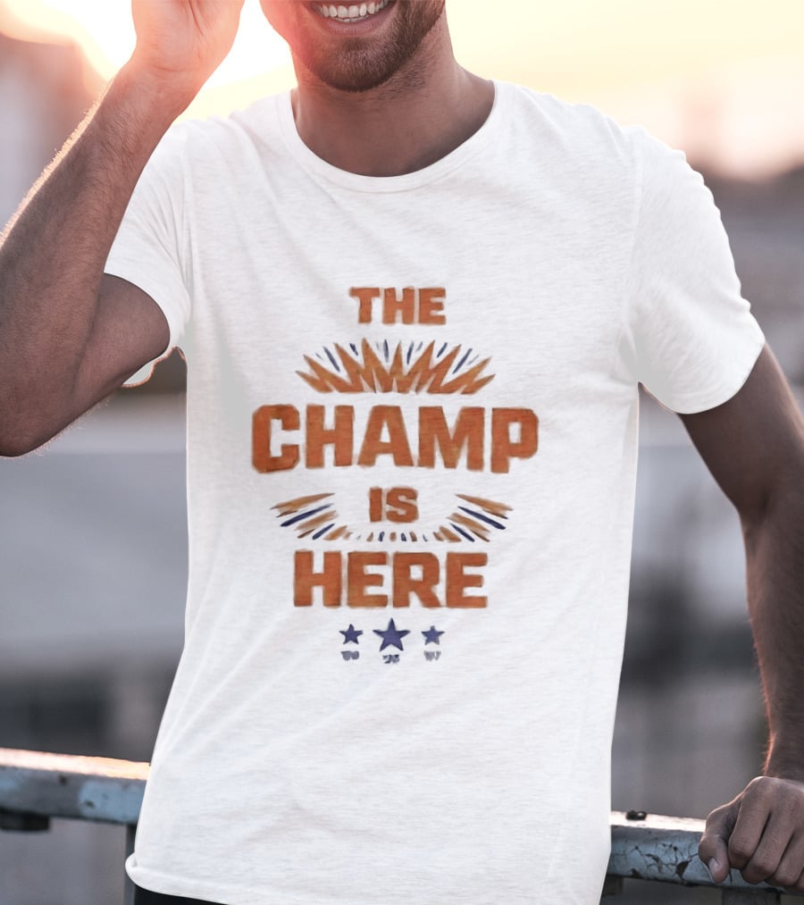 Florida Victorious The Champ Is Here Stars And Stripes Orange Blue T-Shirt