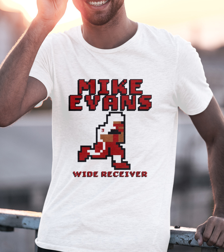 Mike Evans 8 Bit Wide Receiver NFL Football T-Shirt