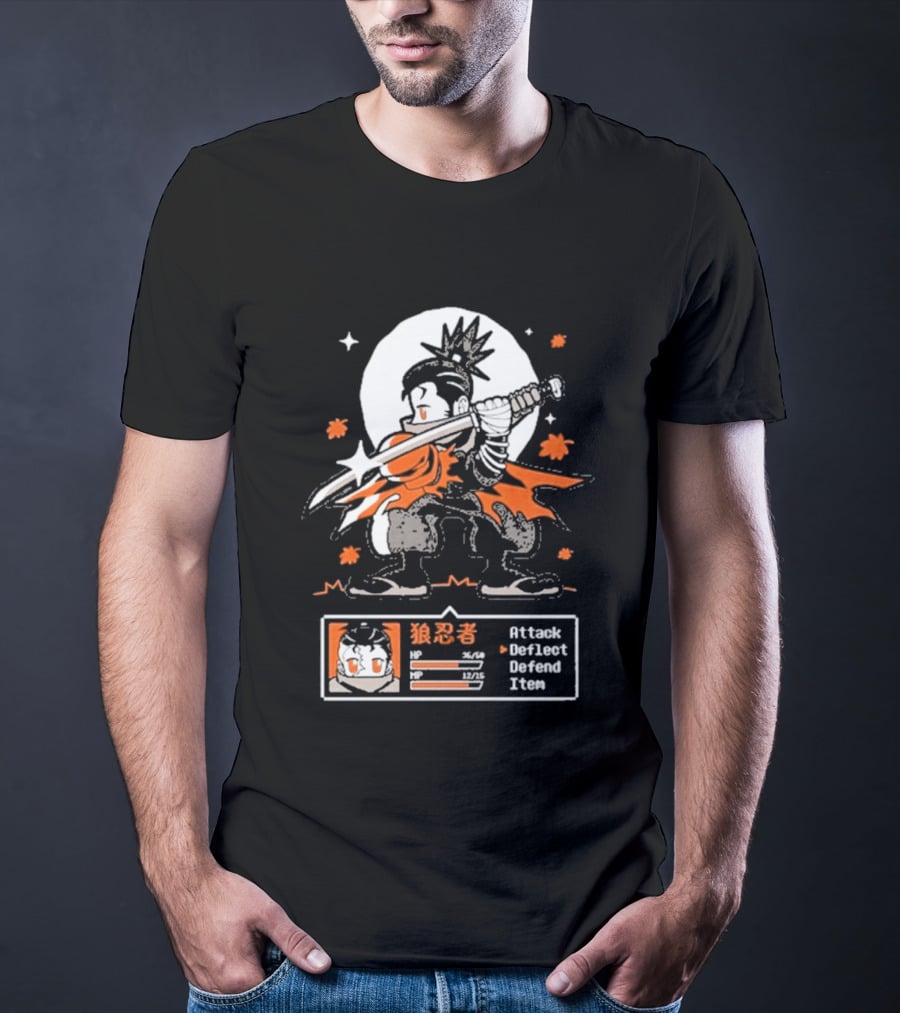 Attack Deflect Defense Item Ghost Wolf Goblin Tengu T-Shirt
