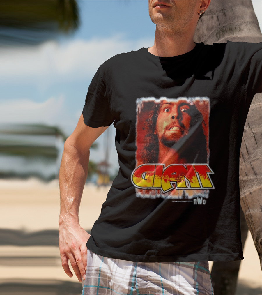 Andre Giant NWo Wrestling Iconic Giant Text And Intense T-Shirt