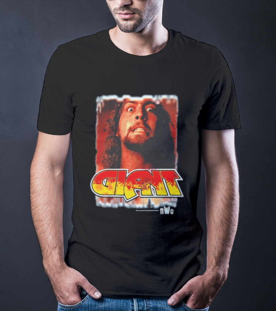Andre Giant NWo Wrestling Iconic Giant Text And Intense T-Shirt