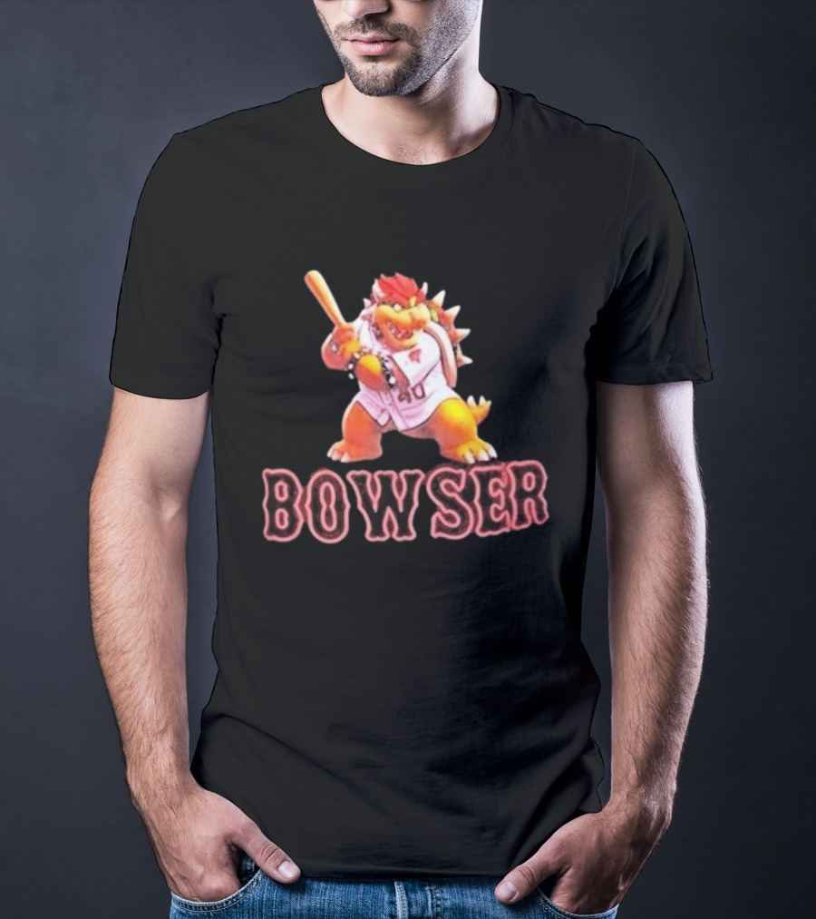 Bowser Baseball Character Caleb Durbin 40 T-Shirt