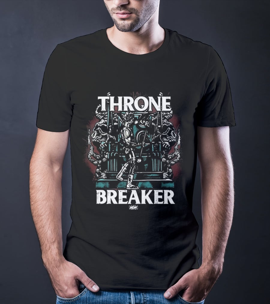 Cody Rhodes Thronebreaker Wrestler Tribute Bold Text And Throne T-Shirt