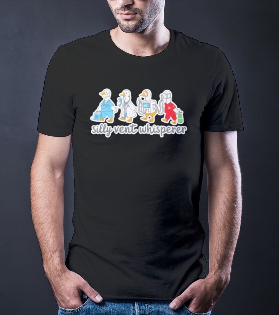 Silly Vent Whisperer Ducks In Medical Outfits T-Shirt