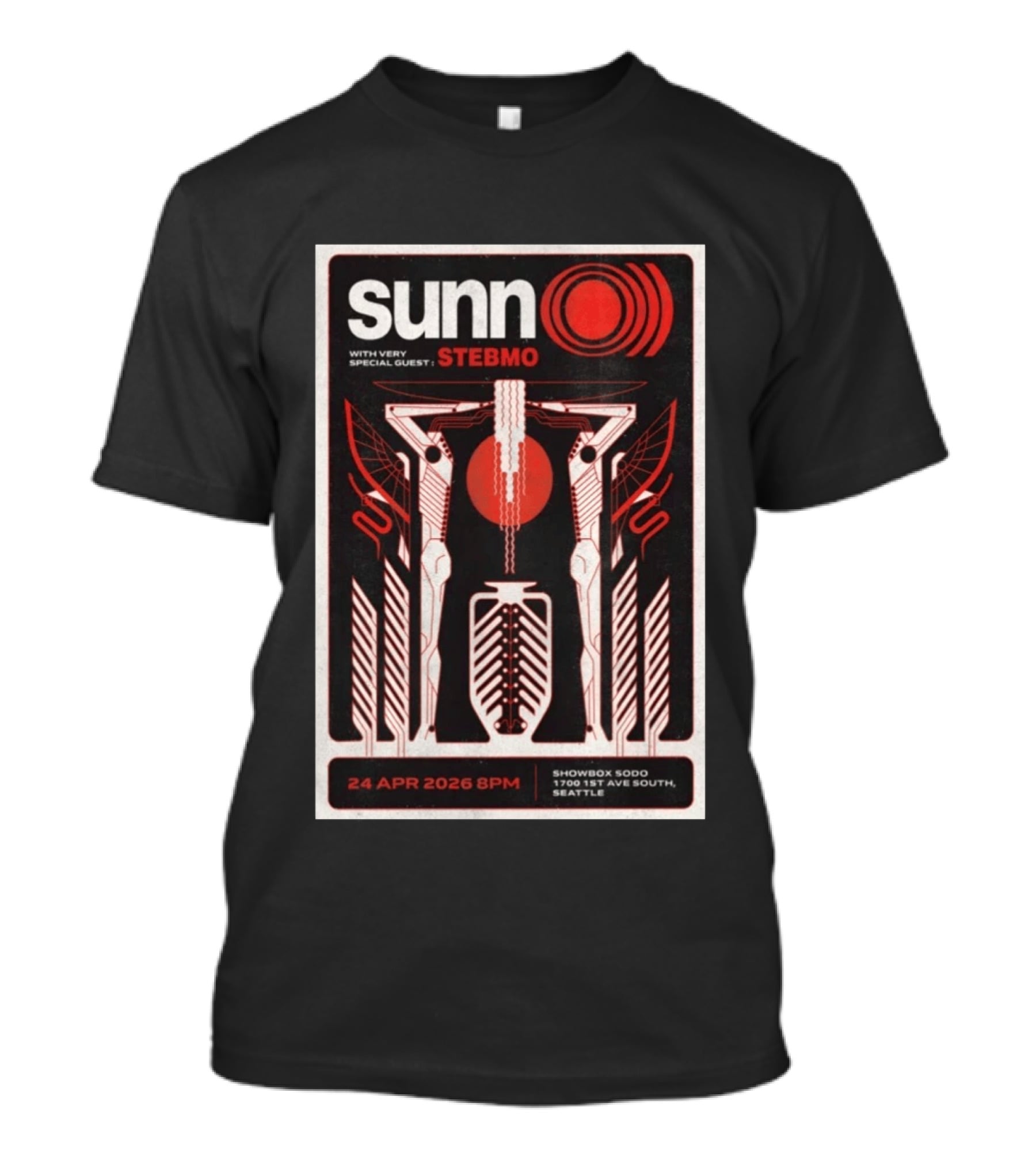 Sunn O))) 24 Apr 2026 8PM Seattle Showbox SoDo With Special Guest Stebmo T-Shirt