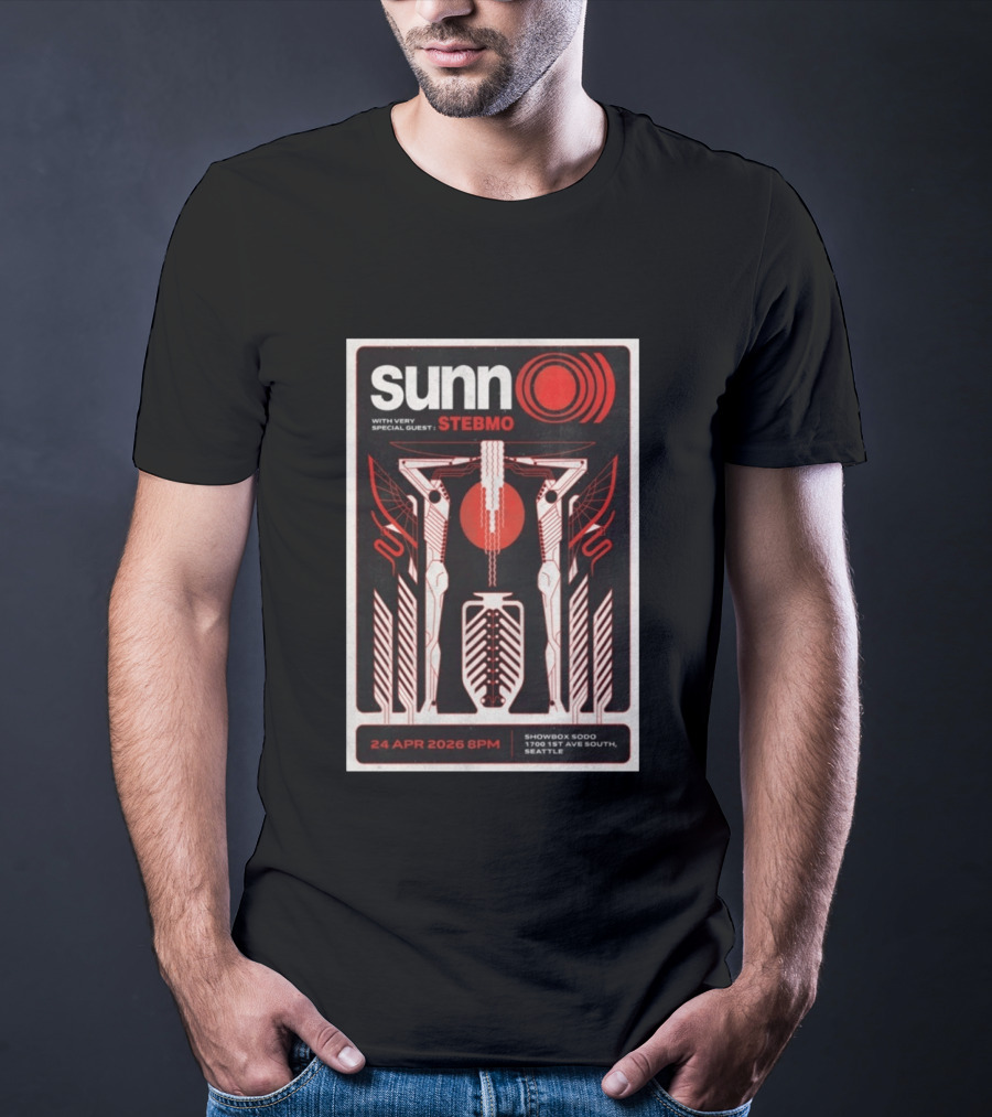 Sunn O))) 24 Apr 2026 8PM Seattle Showbox SoDo With Special Guest Stebmo T-Shirt