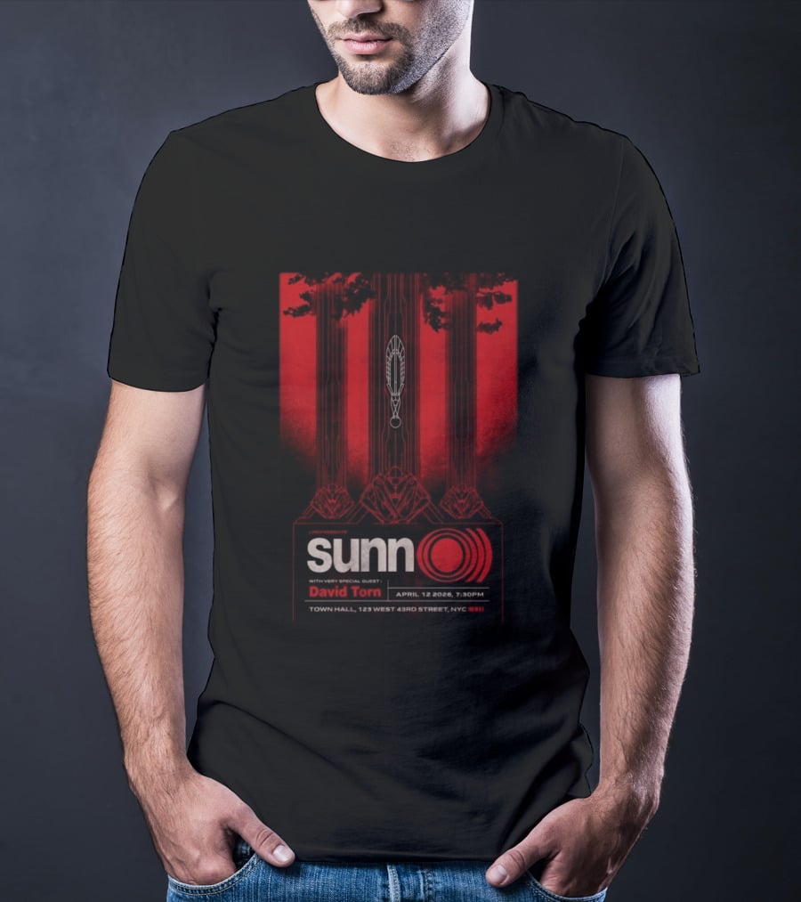 SUNN O))) Live NYC April 12 2026 Featuring David Torn T-Shirt
