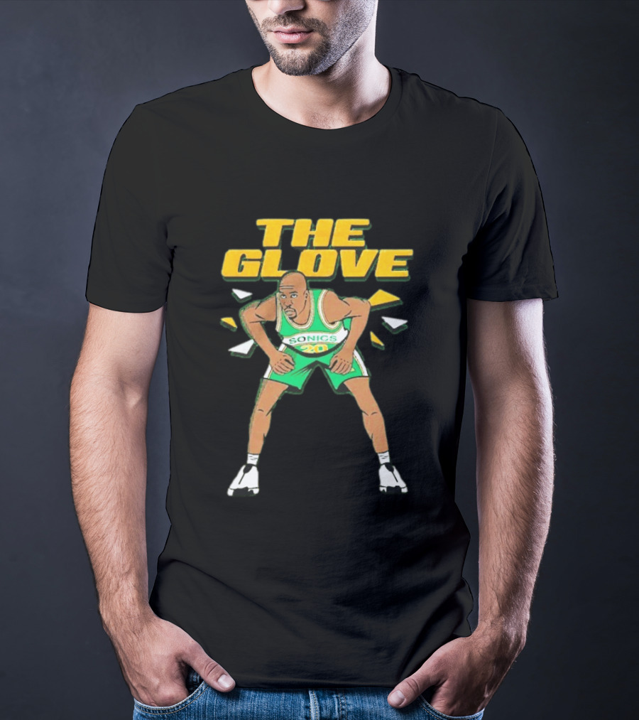 Seattle Sonics The Glove Gary Payton 20 Hall Of Famer Basketball Legend T-Shirt