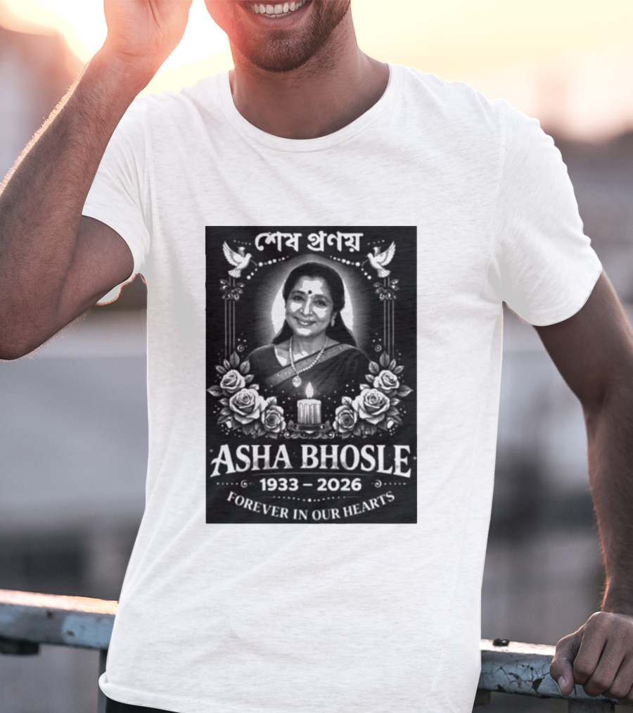 Asha Bhosle 1933 2026 Forever In Our Hearts Memorial T-Shirt