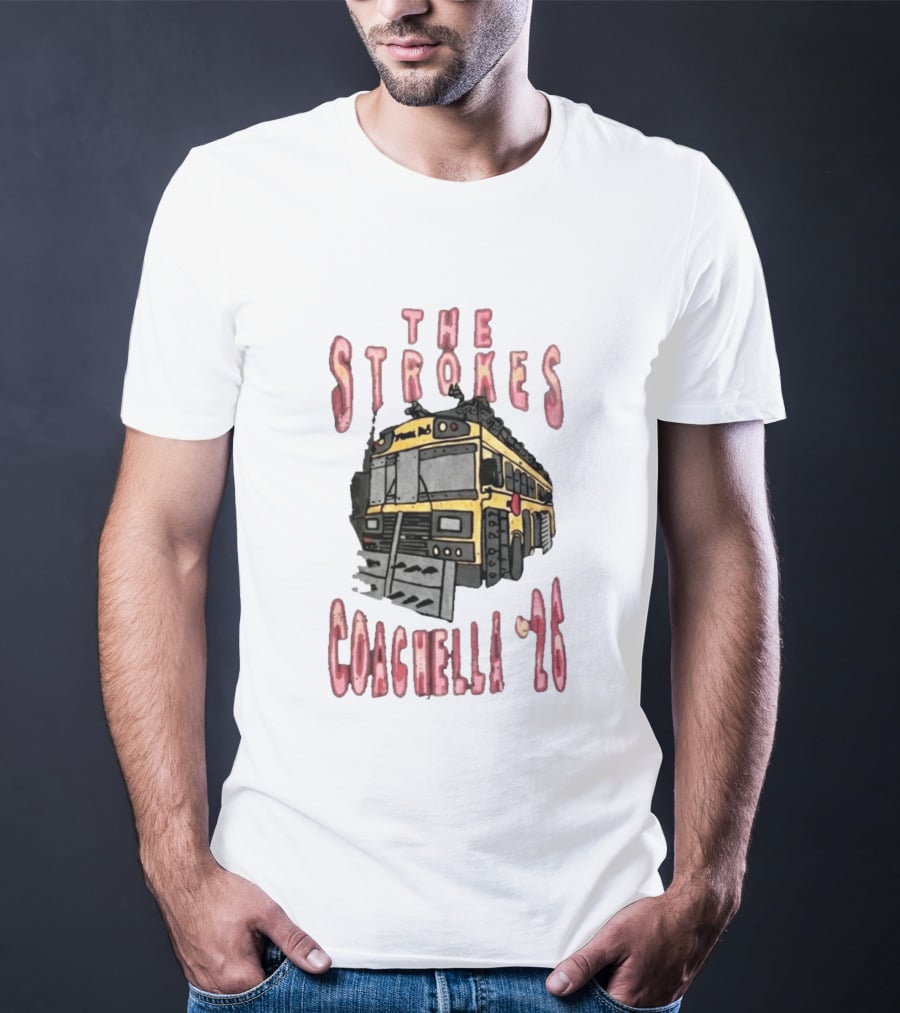 The Strokes Coachella 26 Indio California Bus T-Shirt