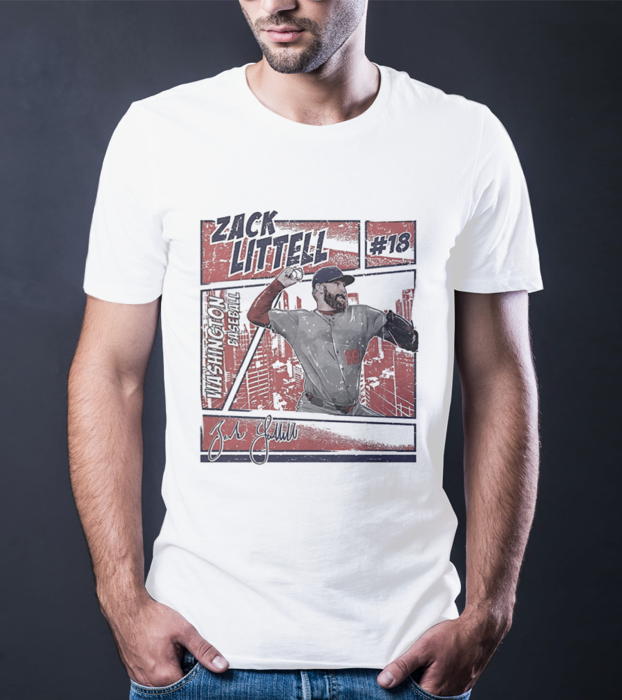 Zack Littell #18 Washington Nationals T-Shirt