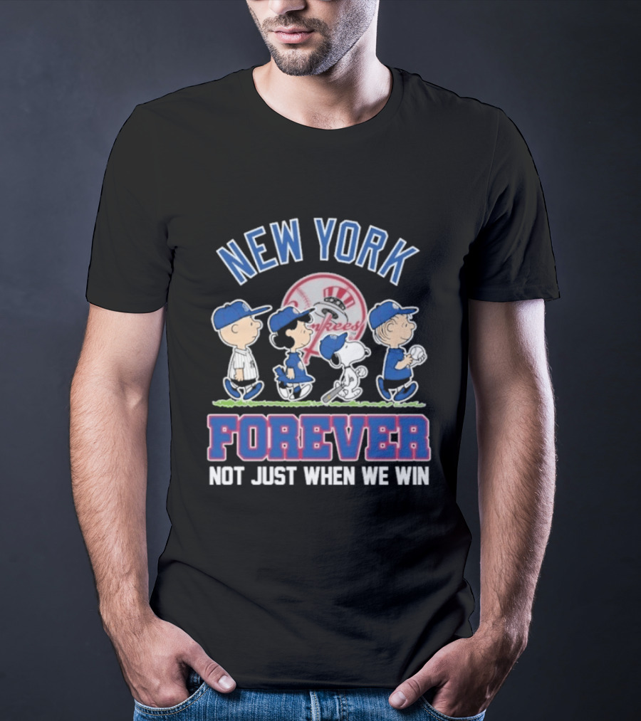 New York Yankees Peanuts Abbey Road Forever Not Just When We Win T-Shirt