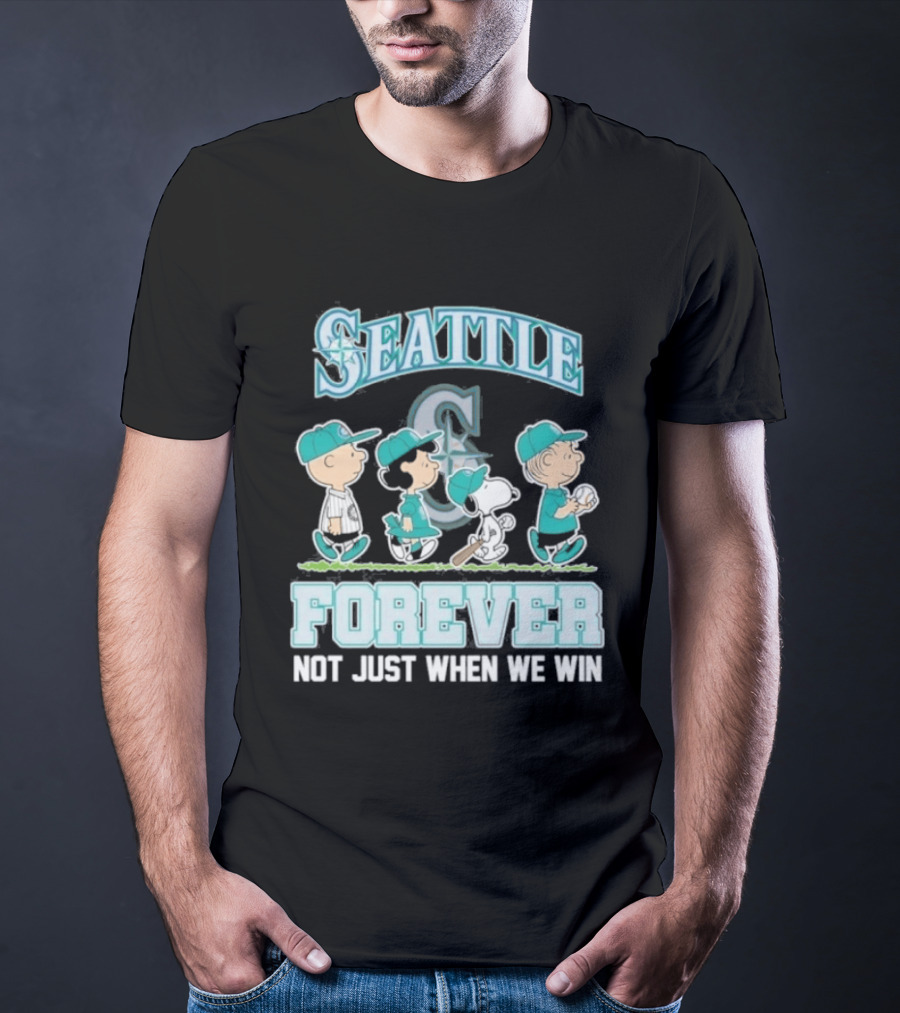 Seattle Peanuts Abbey Road Forever Not Just When We Win 2026 T-Shirt