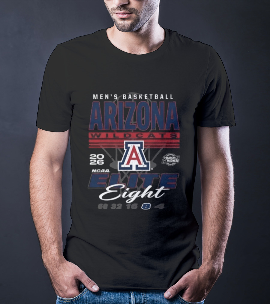 Arizona Wildcats Men's Basketball NCAA Elite Eight 2026 T-Shirt