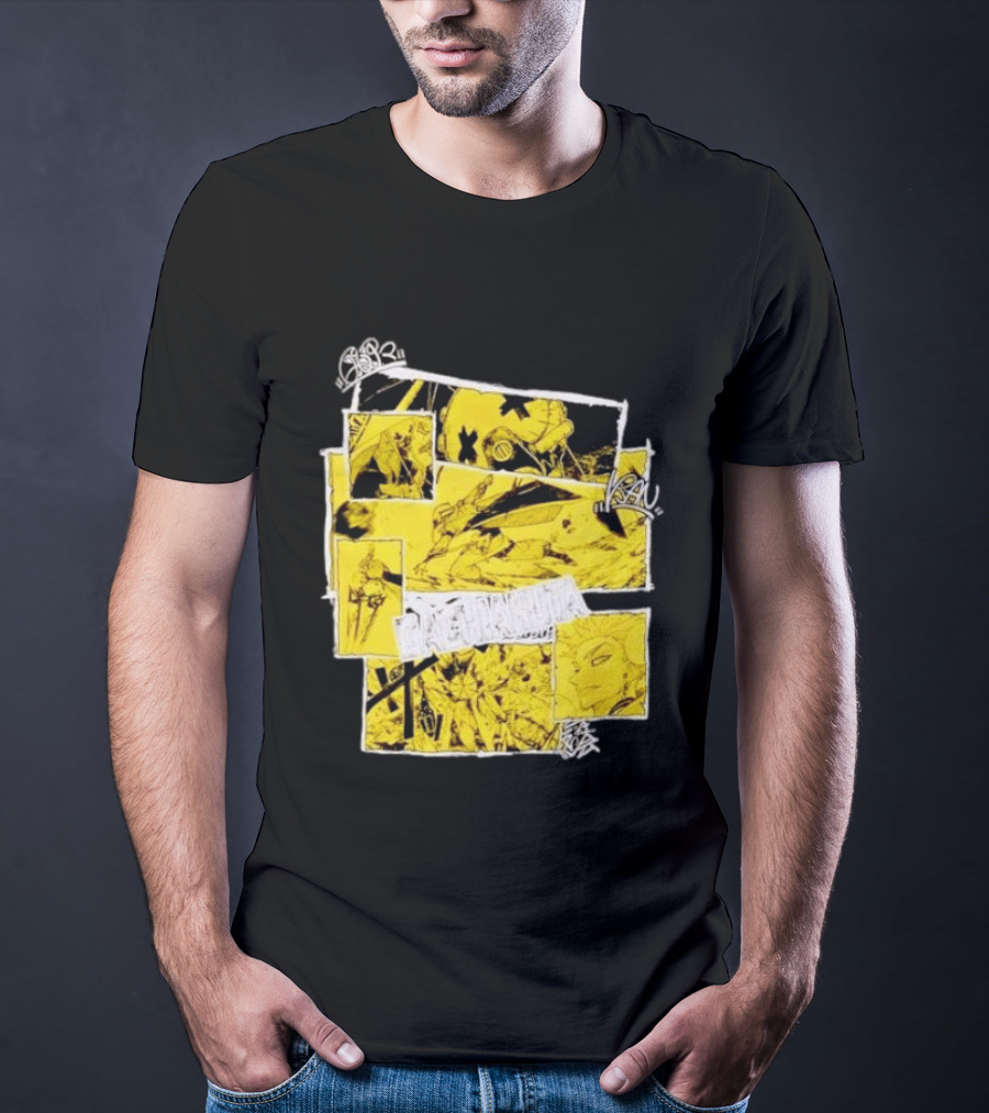Gachiakuta Enjin Manga Panel Collage Yellow And Black Comic T-Shirt