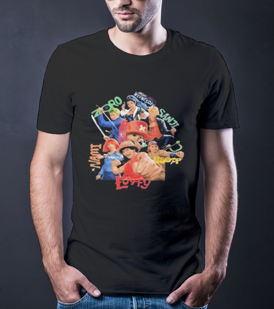 One Piece Live Action Luffy Zoro Sanji Nami Usopp Robin 2026 T-Shirt