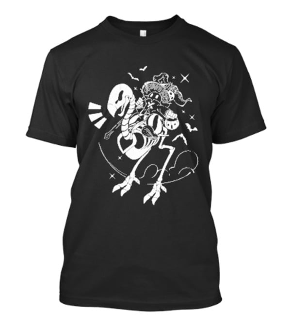 Bird Bones Pop Culture Wizardry With Magic Wand And Hat T-Shirt