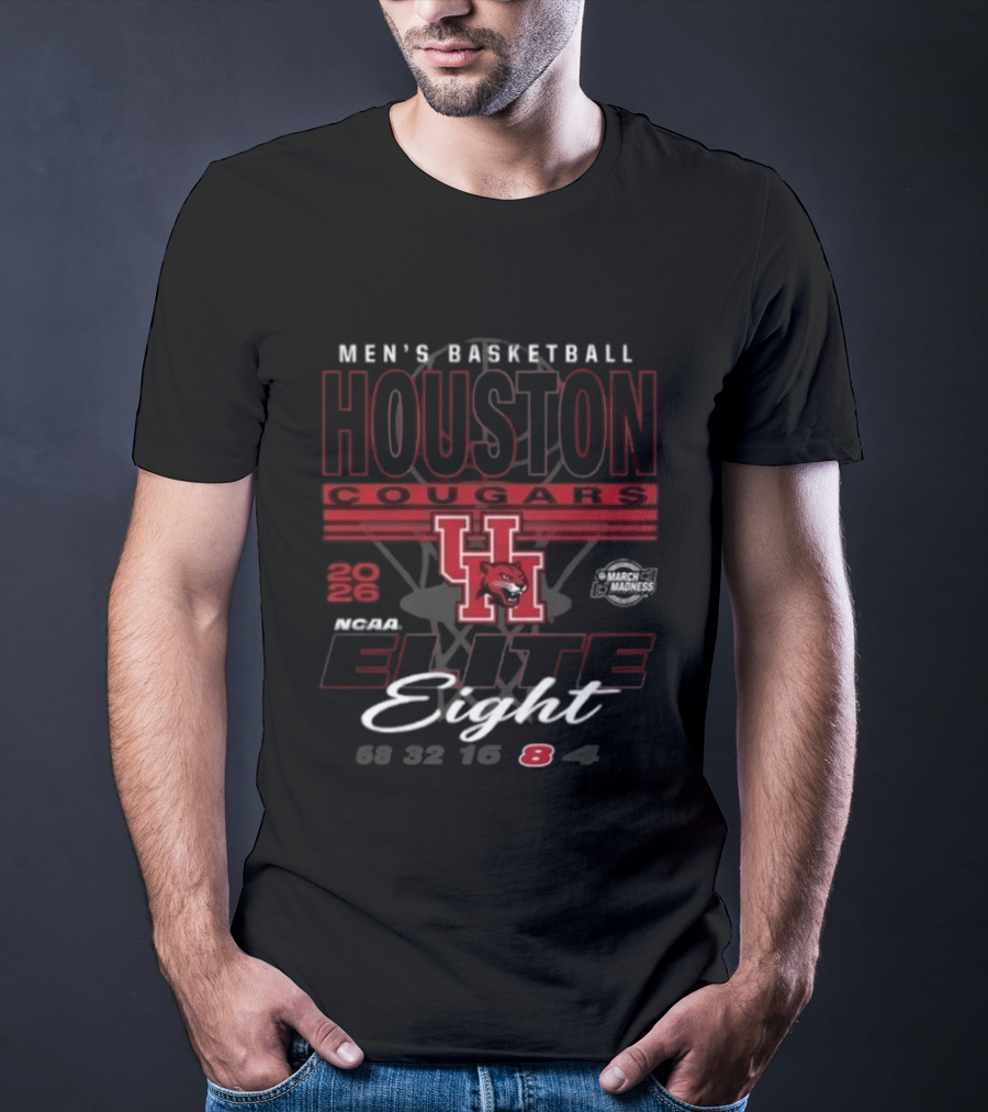 Houston Cougars 2026 Men's Basketball NCAA Elite Eight Bound T-Shirt