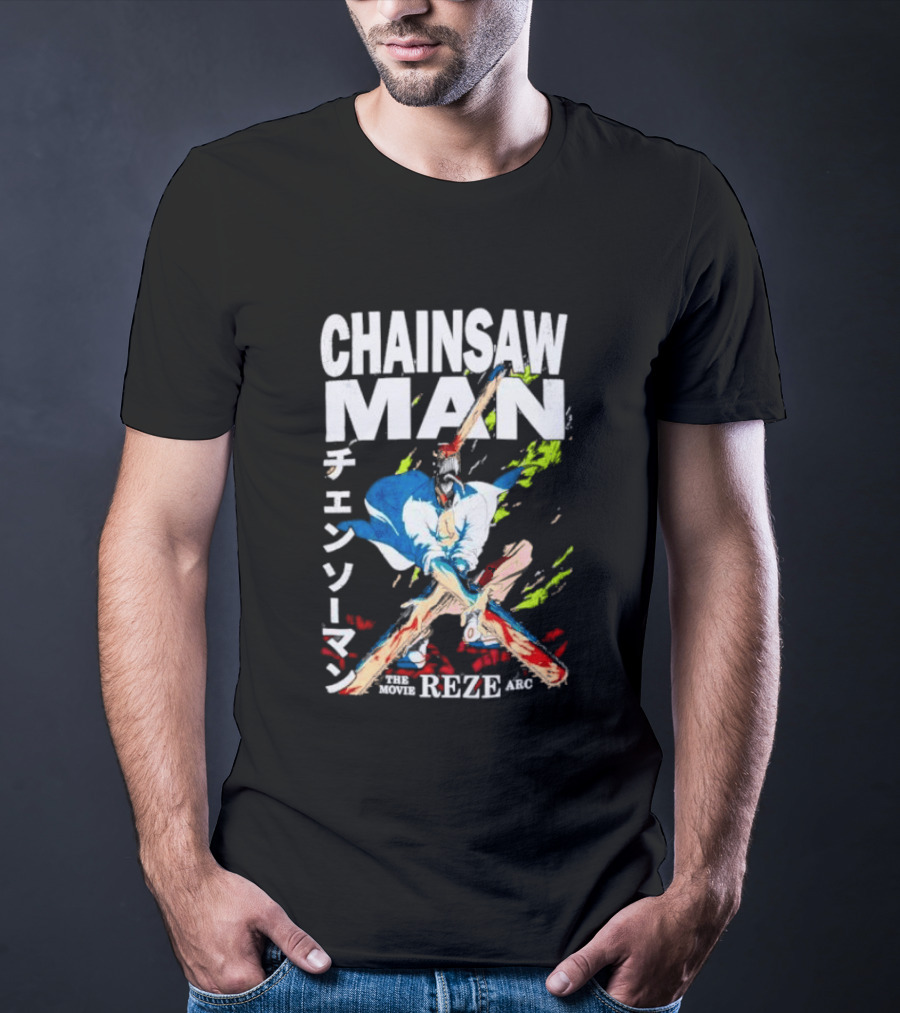 Chainsaw Man Movie Reze Arc Splatter Bold Japanese T-Shirt
