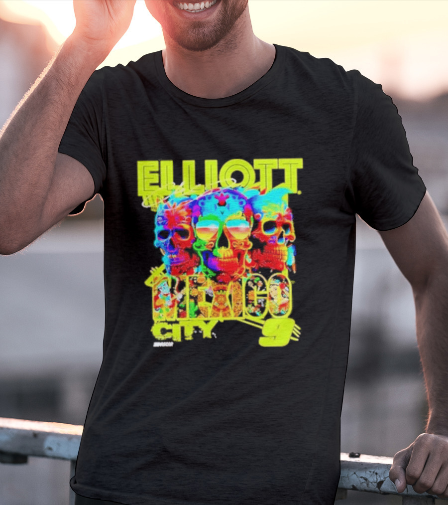 Elliott Mexico City Multicolor Skull T-Shirt