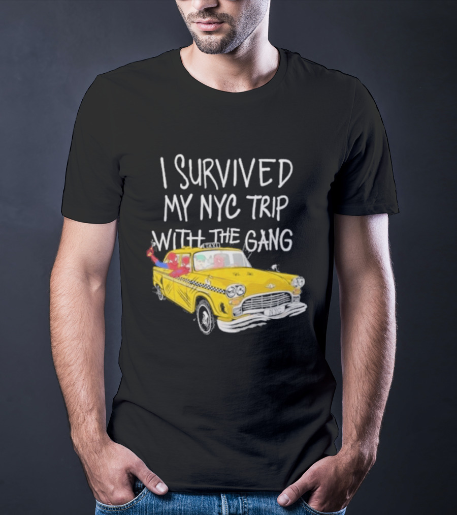 I Survived My NYC Trip With The Gang Spider Perks Taxi Adventure T-Shirt