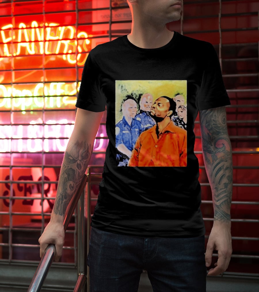 Rodney Hilton Jr Cloutfishing Artwork With Police Officers T-Shirt