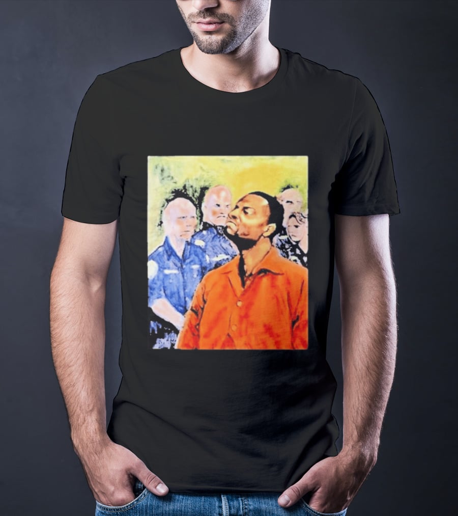 Rodney Hilton Jr Cloutfishing Artwork With Police Officers T-Shirt