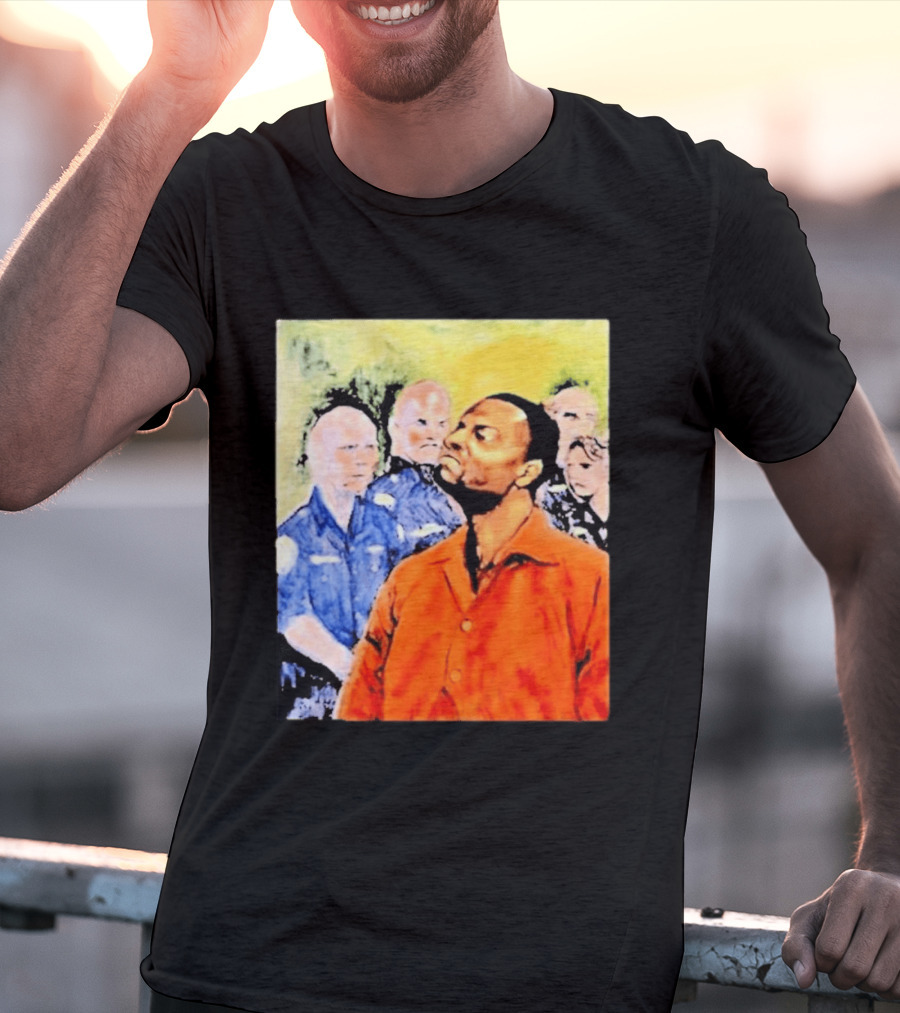 Rodney Hilton Jr Cloutfishing Artwork With Police Officers T-Shirt