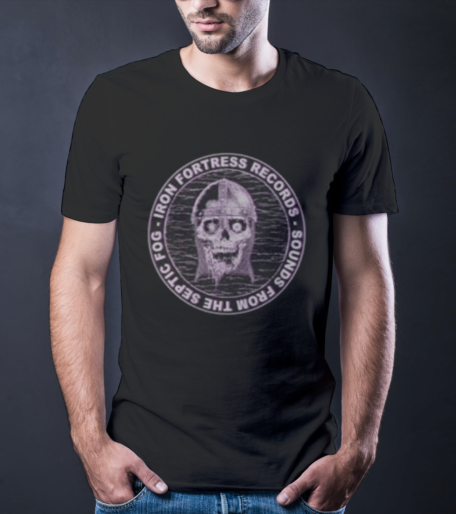 Iron Fortress Records Sounds From The Septic Fog Skull Helmet T-Shirt