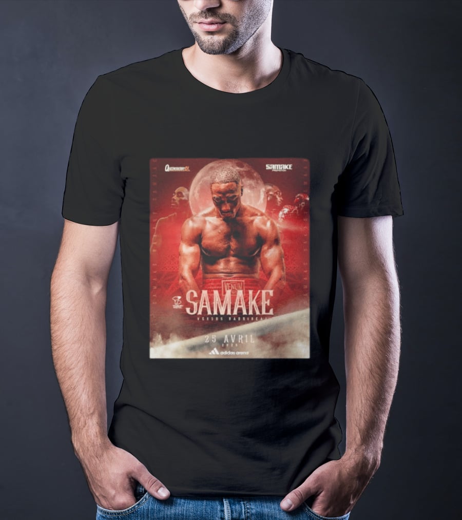Samake Versus Hadribeaj 2026 Venum Boxing Match Adidas Arena April 25 T-Shirt