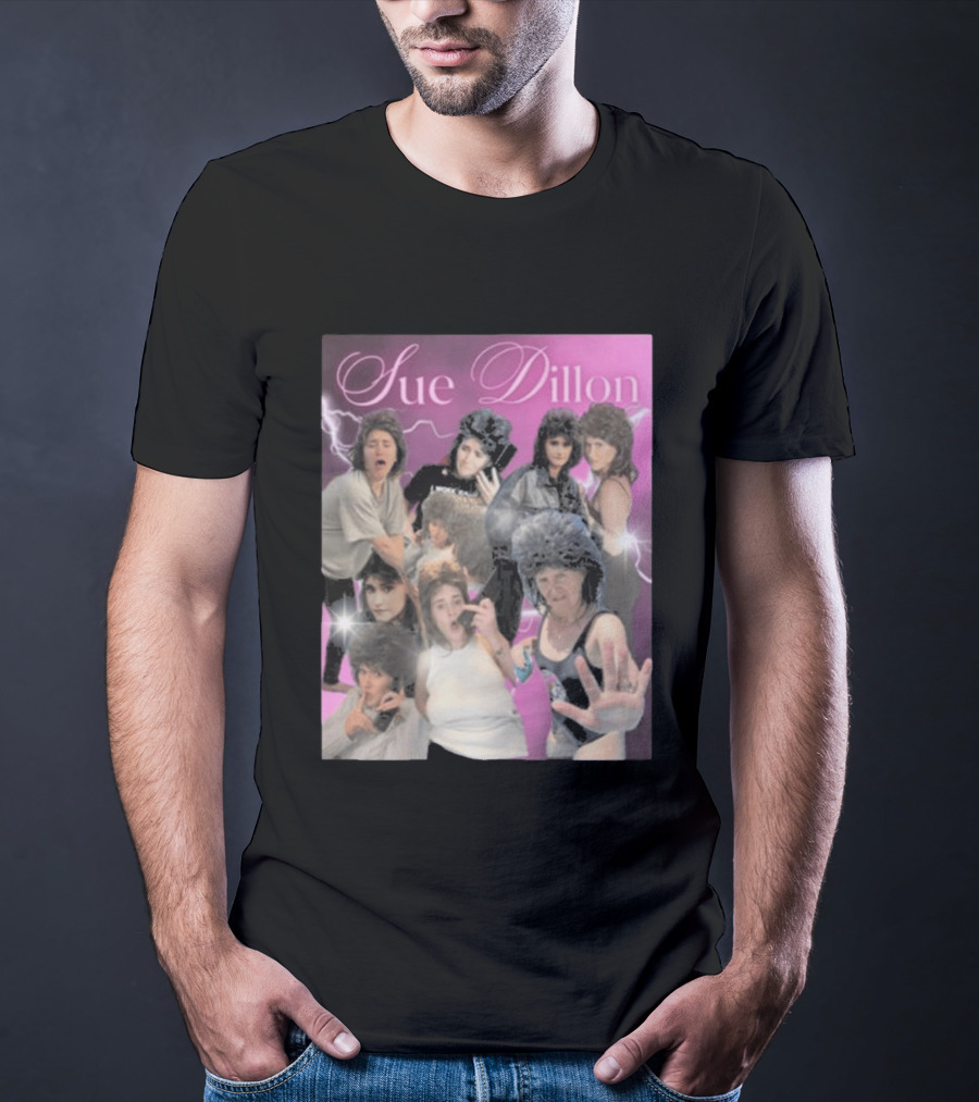Sue Dillon Collage Vintage Aesthetic 80s Look T-Shirt
