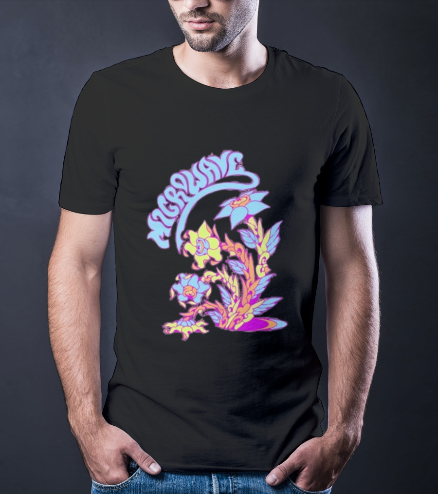 Microwave Psychedelic Floral T-Shirt