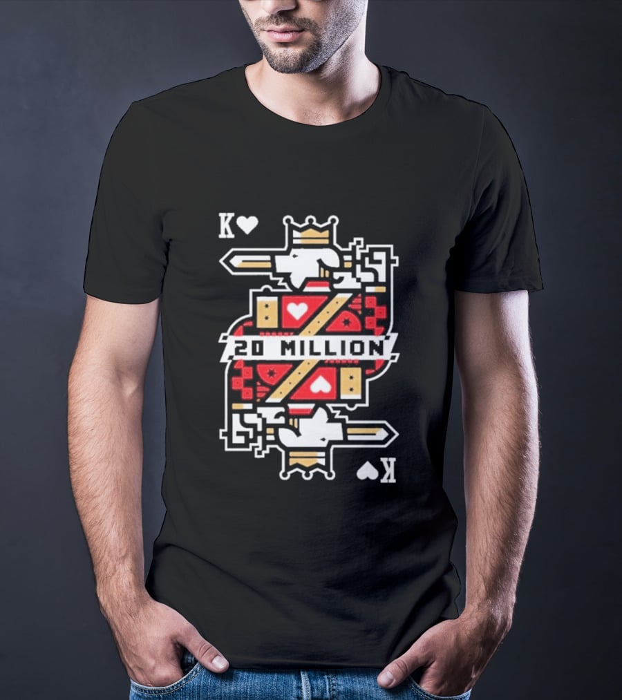 Technoblade 20 Million King Of Hearts Playing Card T-Shirt