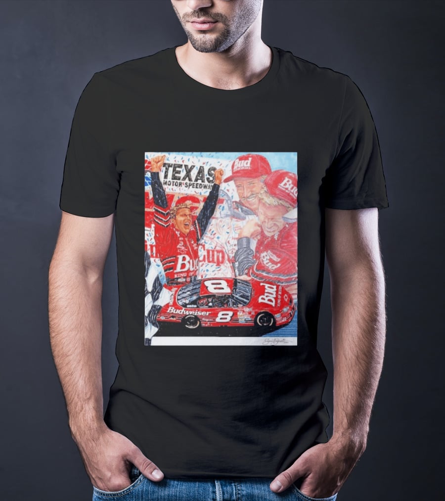 Texas Motor Speedway 2000 Dale Earnhardt Jr NASCAR Cup Series Budweiser Number 8 T-Shirt
