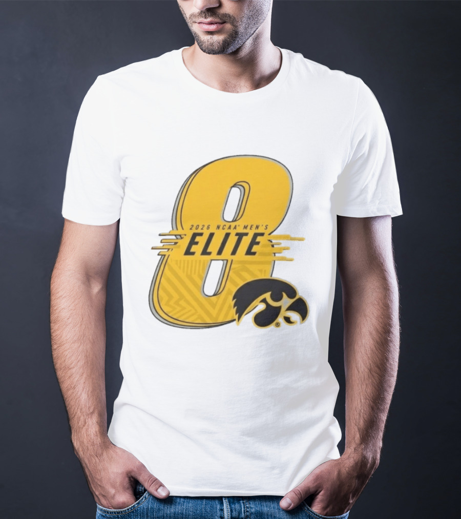 2026 NCAA Men's Elite 8 Iowa Hawkeyes Fan Gear T-Shirt